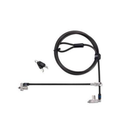 Kensington Slim N17 2.0 Keyed Dual Head Laptop Lock voor Wedge-Shaped Slots - Supervisor Keyed, Kens