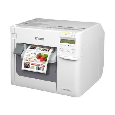 Epson TM-C3500, Inkjet, 720 x 360 DPI, 103 mm/sec, Bedraad, Wit