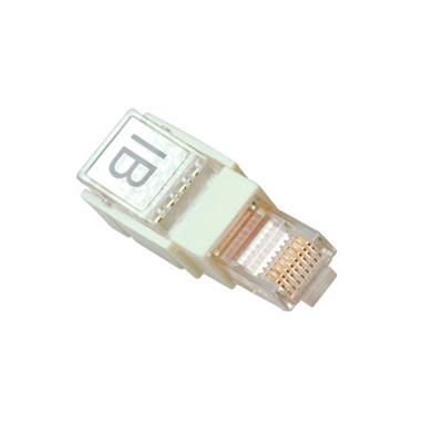 RJ45 (8P/8C) toolless modulaire connector voor ronde kabel