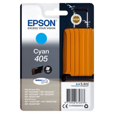 Epson Singlepack Cyan 405 DURABrite Ultra Ink, Normaal rendement, Inkt op pigmentbasis, 5,4 ml, 1 st