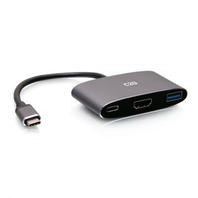 C2G USB-C 3-in-1 Mini Dock met HDMI, USB-A en USB-C stroomvoorziening tot 100W - 4K 60Hz