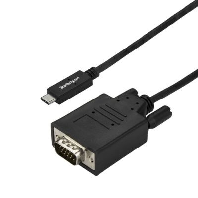 StarTech.com 3m USB C naar VGA Kabel, 1920x1200/1080p USB Type C naar VGA Video Adapter Kabel, Thund
