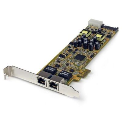 StarTech.com Dual Port PCI Express Gigabit Ethernet PCIe-netwerkkaart adapter PoE/PSE, Intern, Bedra