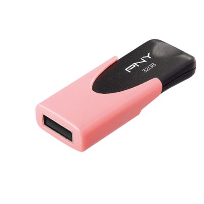 PNY 64GB Attaché 4, 64 GB, USB Type-A, 2.0, 25 MB/s, Glij, Roze