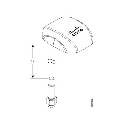 Cisco 4G Indoor/Outdoor Active GPS Antenna, 4 dBi, 50 Ohm, 1574.42-1576.42 MHz, Richtantenne, SMA, M