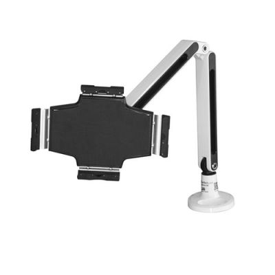 STARTECH DESK-MOUNT TABLET ARM, 9" TO 11" TABLET HOLDER - LOCKABLE - STEEL - WHITE - 1 KG LOAD CAPAC