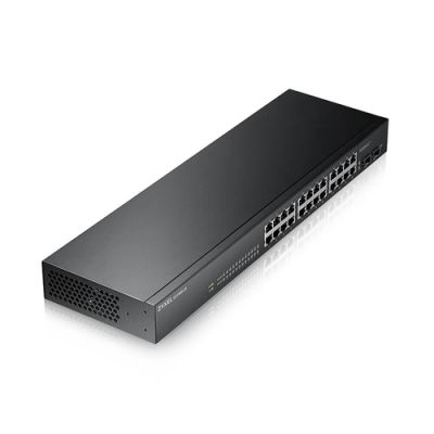Zyxel GS-1900-24 v2, Managed, L2, Gigabit Ethernet (10/100/1000), Full duplex, Rack-montage, 1U