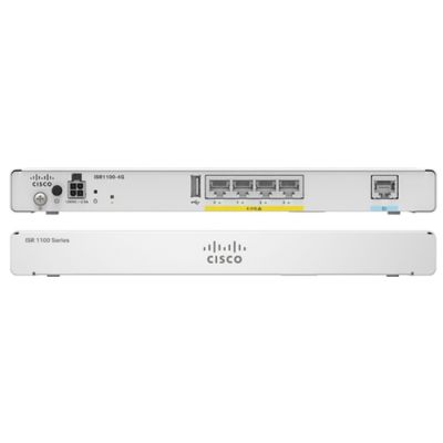Cisco ISR1100-4G, Ethernet WAN, Gigabit Ethernet, Grijs