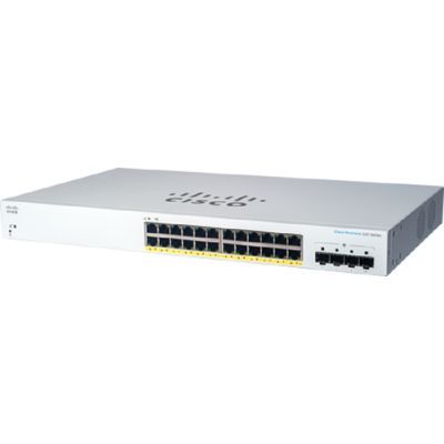 Cisco CBS220-24P-4G, Managed, L2, Gigabit Ethernet (10/100/1000), Power over Ethernet (PoE), Rack-mo