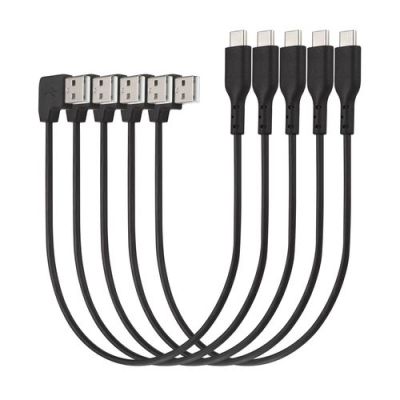 Kensington Charge & Sync USB-C Cable (5 stuks), 0,327 m, USB A, USB C, USB 2.0, 480 Mbit/s, Zwart