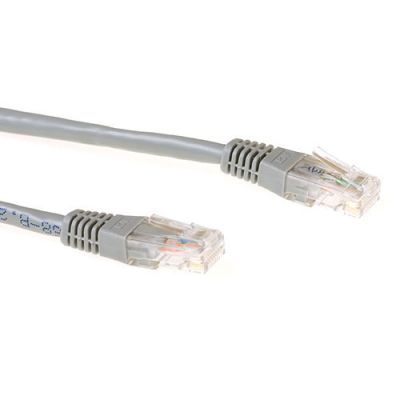 ACT Grijze 0,25 meter LSZH U/UTP CAT6A patchkabel met RJ45 connectoren