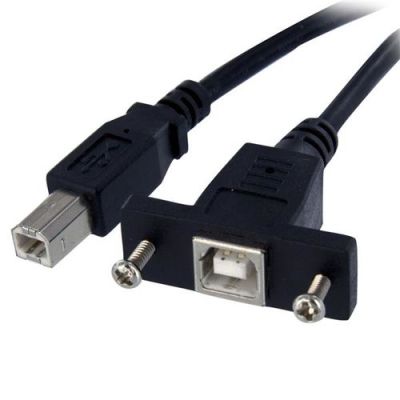 StarTech.com 91 cm lange, Paneel gemonteerde USB-kabel B naar B F/M, 0,91 m, USB B, USB B, USB 2.0,