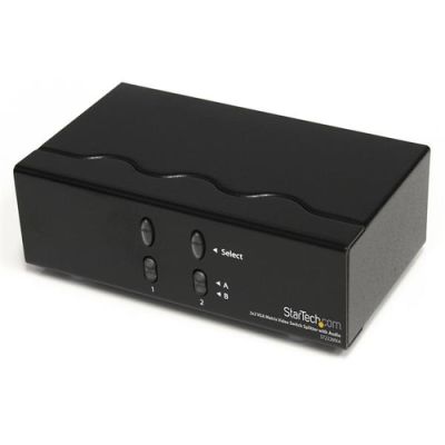 StarTech.com 2x2 VGA Matrix Video Schakelaar Splitter met Audio, VGA, 2x VGA, 1920 x 1440 Pixels, Zi