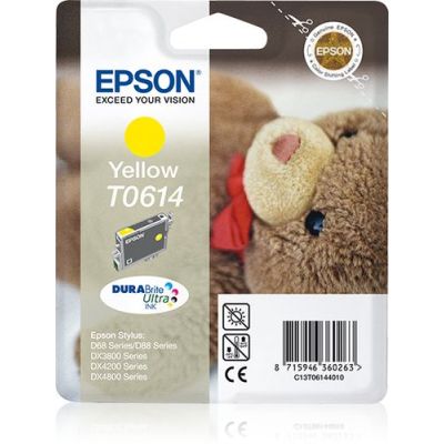 Epson Teddybear inktpatroon Yellow T0614 DURABrite Ultra Ink, Inkt op pigmentbasis, 1 stuk(s)