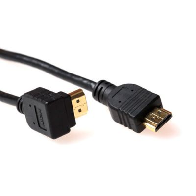 ACT 50 cm HDMI High Speed kabel, HDMI-A haaks male naar HDMI-A recht male