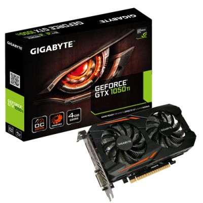 Gigabyte GeForce GTX 1050 Ti OC 4G, GeForce GTX 1050 Ti, 4 GB, GDDR5, 128 Bit, 7680 x 4320 Pixels, PCI Express x16 3.0