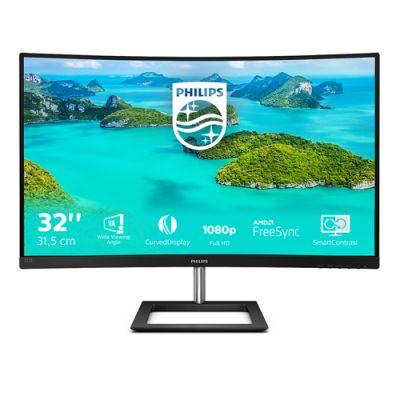 Philips E Line 322E1C/00, 80 cm (31.5"), 1920 x 1080 Pixels, Full HD, LCD, 4 ms, Zwart