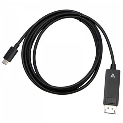 V7 V7USBCDP14-2M, 2 m, DisplayPort, USB Type-C, Mannelijk, Mannelijk, Recht