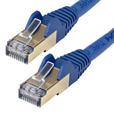 StarTech.com CAT6a kabel snagless RJ45 connectors koperdraad stp kabel 1,5 m blauw, 1,5 m, Cat6a, U/