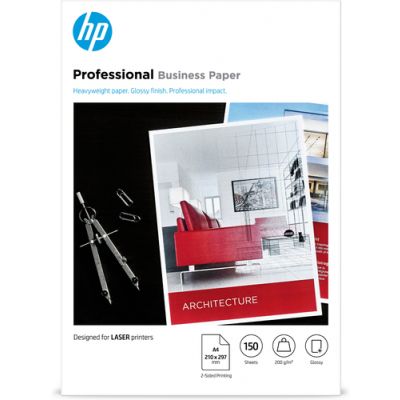 HP Professional Business Paper, Glossy, 200 g/m2, A4 (210 x 297 mm), 150 sheets, Laserprinten, A4 (2