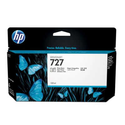HP 727 zwarte DesignJet fotoinktcartridge, 130 ml, Pigmentgebaseerde inkt, Pigmentgebaseerde inkt, 1