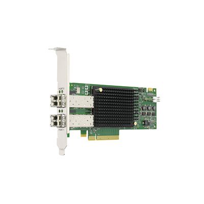 Broadcom LPE32002-M2, Intern, Bedraad, PCI Express, Fiber, 3200 Mbit/s, Zwart, Groen, Grijs