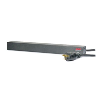 APC Rack PDU, Basic, 1U, 16A, 208V energiedistributie Zwart