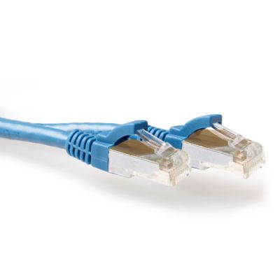 ACT Blauwe 3 meter LSZH SFTP CAT6A patchkabel snagless met RJ45 connectoren