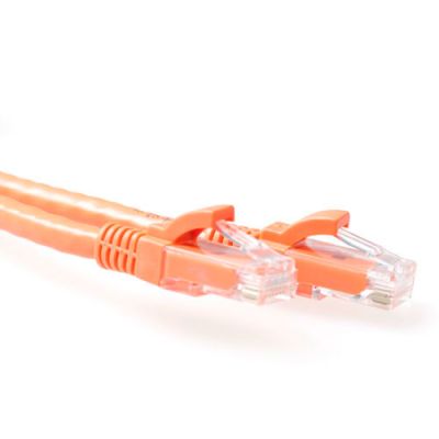 ACT Oranje 10 meter U/UTP CAT6A patchkabel snagless met RJ45 connectoren
