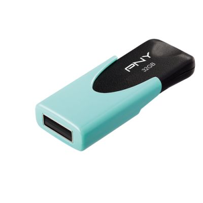PNY 32GB Attaché 4, 32 GB, USB Type-A, 2.0, 25 MB/s, Glij, Turkoois