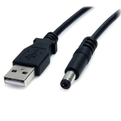 StarTech.com USB naar 5,5 mm voedingskabel type M connector 2 m, 2 m, USB, Barrel type M