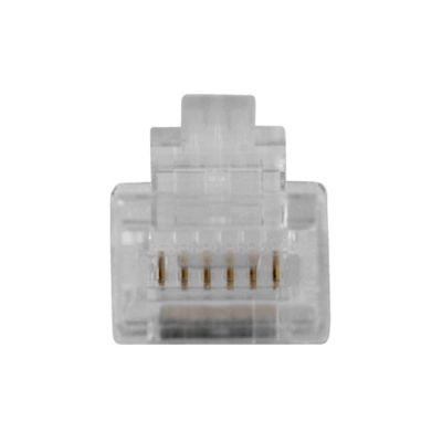 ACT RJ12 (6P/6C) modulaire connector voor platte kabel