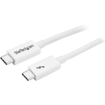 StarTech.com Thunderbolt 3 USB-C kabel 20Gbps Thunderbolt, USB en DisplayPort compatibel 1m wit, Man
