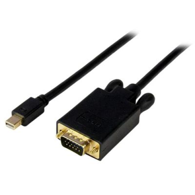 StarTech.com 3 m lange Mini DisplayPort-naar-VGA-adapterconverterkabel mDP naar VGA 1920x1200 zwart,