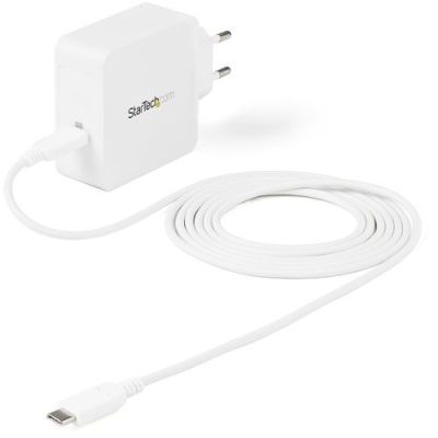 StarTech.com 1-poorts USB-C oplader met 60W Power Delivery, Binnen, AC, 20 V, Wit