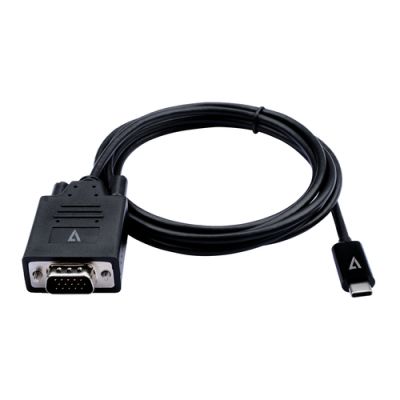 V7 V7UCVGA-2M, 2 m, VGA (D-Sub), USB Type-C, Mannelijk, Mannelijk, Recht