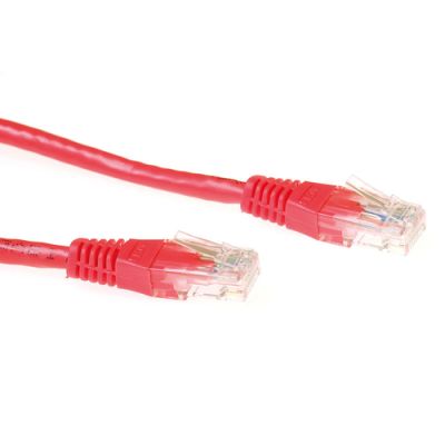 ACT Rode 1,5 meter U/UTP CAT6 patchkabel met RJ45 connectoren