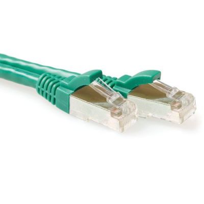 ACT Groene 2 meter LSZH SFTP CAT6A patchkabel snagless met RJ45 connectoren