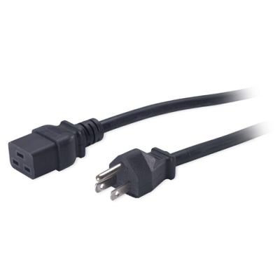 APC Pwr Cord, 15A, 100-120V, C19 to 5-15 Zwart 2,5 m