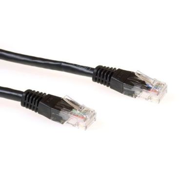 ACT Zwarte 1,5 meter U/UTP CAT6A patchkabels met RJ45 connectoren
