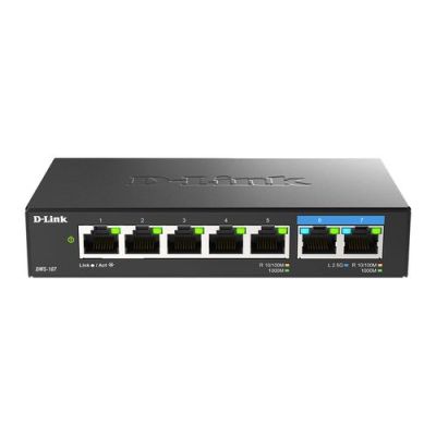 D-Link DMS-107/E, Unmanaged, Gigabit Ethernet (10/100/1000)
