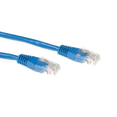 ACT Blauwe 10 meter U/UTP CAT5E patchkabel met RJ45 connectoren